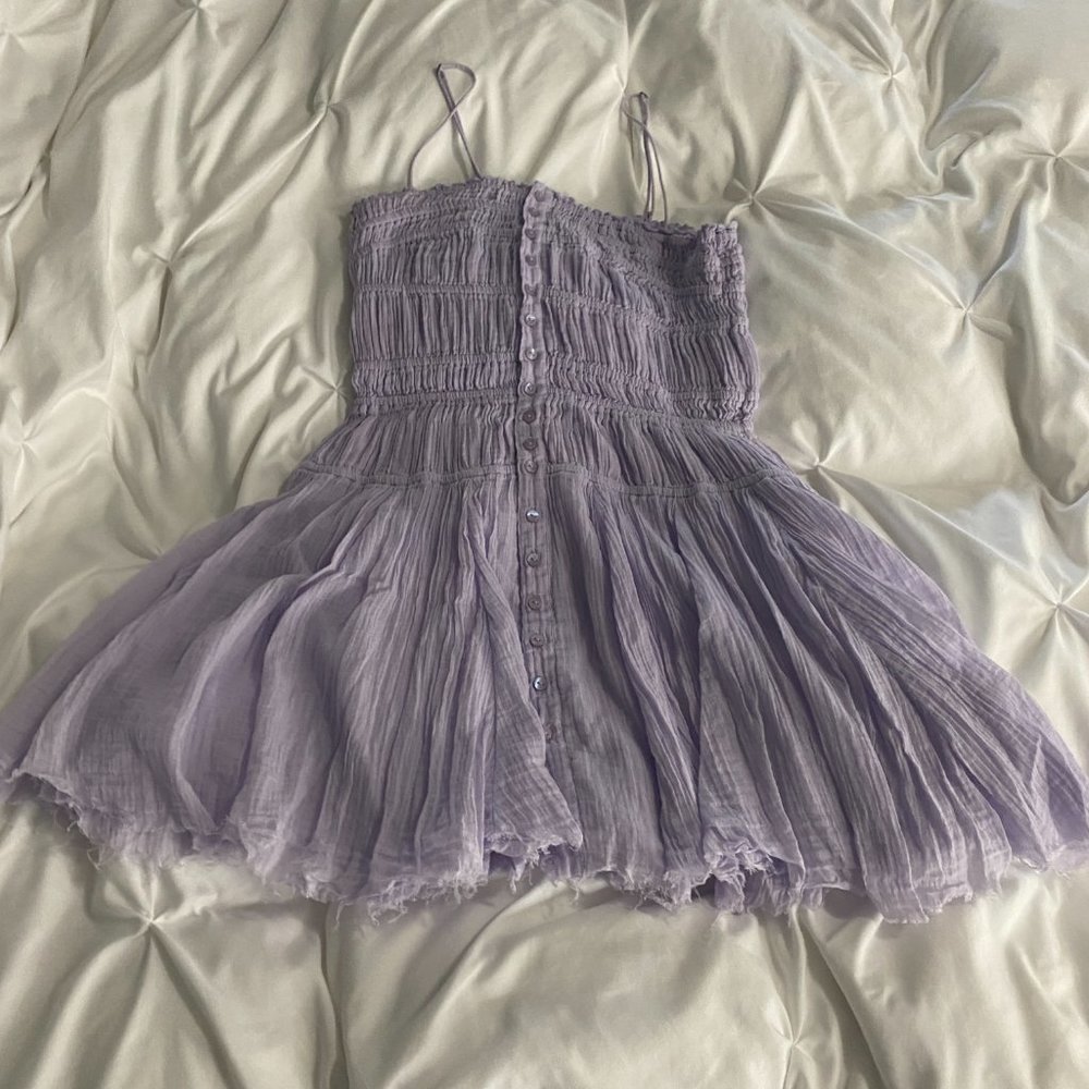 Free People Lausanne dress PURPLE SMALL - Picture 3 of 8
